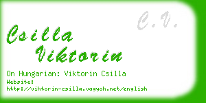 csilla viktorin business card